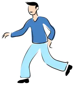 Walking man image