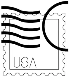Cancelled US stamp