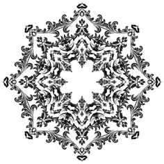 Floral decoration silhouette image