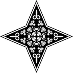 Decorative four-pointer star