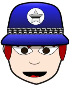Police woman's head