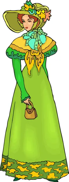 Elegant lady in green