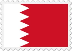 Bahrain flag stamp