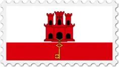 Gibraltar flag stamp