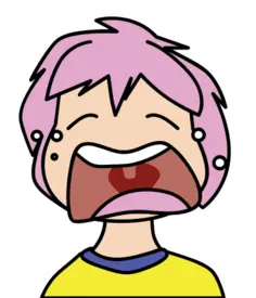 Cartoon crying child