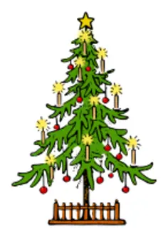 Colored Christmas tree