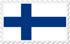 Finland flag stamp