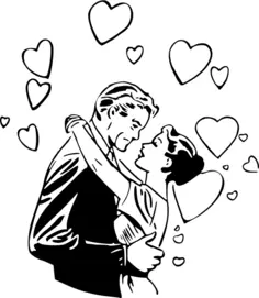 Couple kissing image