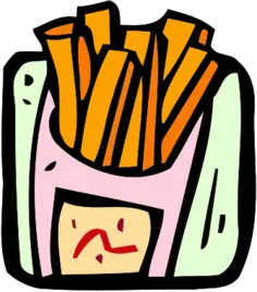 Colorful french fries