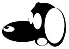 Puppy silhouette