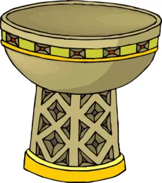 Decorative brown bowl