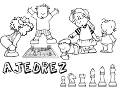 Kids playing chess