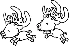 Cartoon reindeers