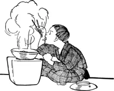 Japanese boy eating