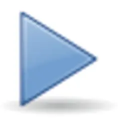 Blue play icon