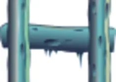 Wooden blue ladder