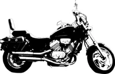 Black and white motorcycle