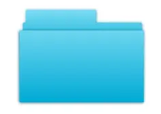 Blue folder symbol