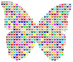Colorful fractal butterfly