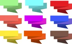 Colorful text ballons
