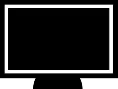 Computer screen silhouette