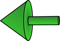 Green left arrow