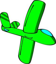 Green cartoon glider