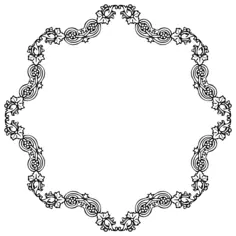 Round flowery border