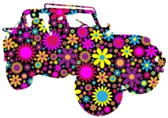 Floral jeep