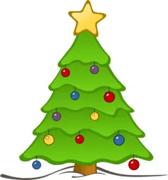 Christmas tree drawing