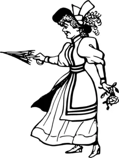 Lady with flowers
