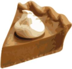 Pumpkin pie slice