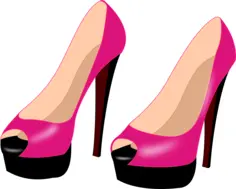 Glossy pink stilettos