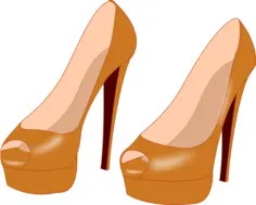 Brown high heels