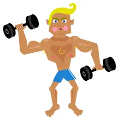Bodybuilder working out