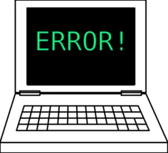 Laptop with error