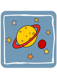 Cartoon illustration of universe
