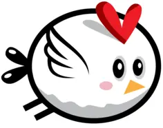 Cartoon image of white bird