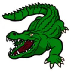 Green crocodile