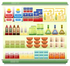 Goods in a store