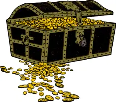 Overfilled treasure chest