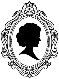 Cameo with decorative border