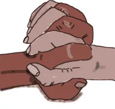 Strong hand grip vector image