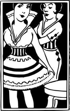 Two girls in short dresses