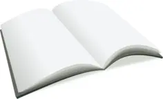 Book with blank pages wide open