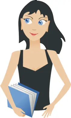 Student girl holding a folder