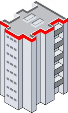 3D high rise flats building