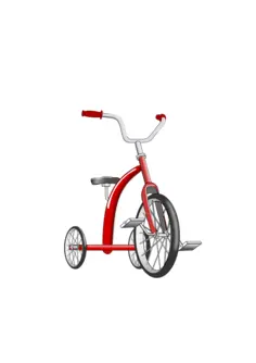 Vector clip art of red tricycle