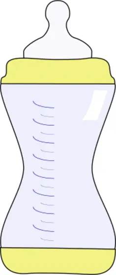 Vector image of baby bottle