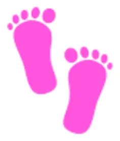 Baby girl footprints